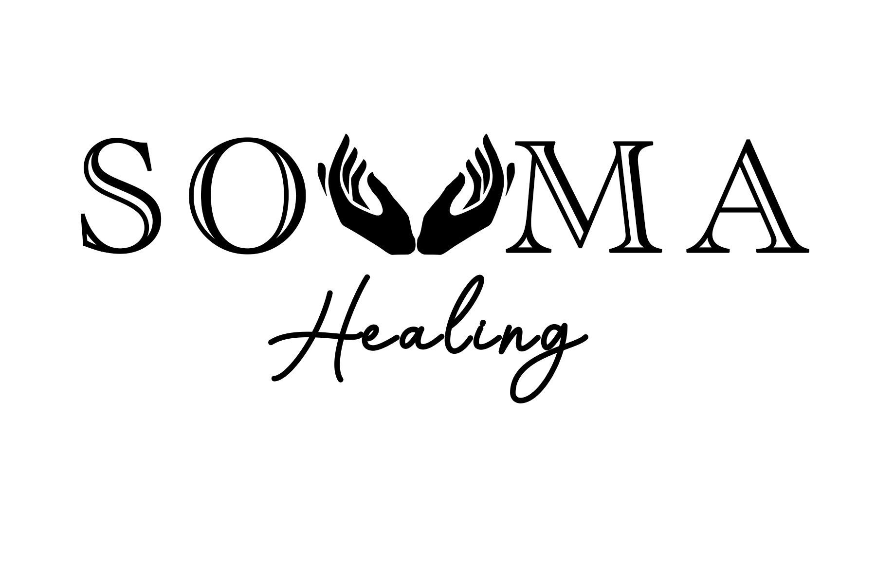 Souma Healing Wide White Logo
