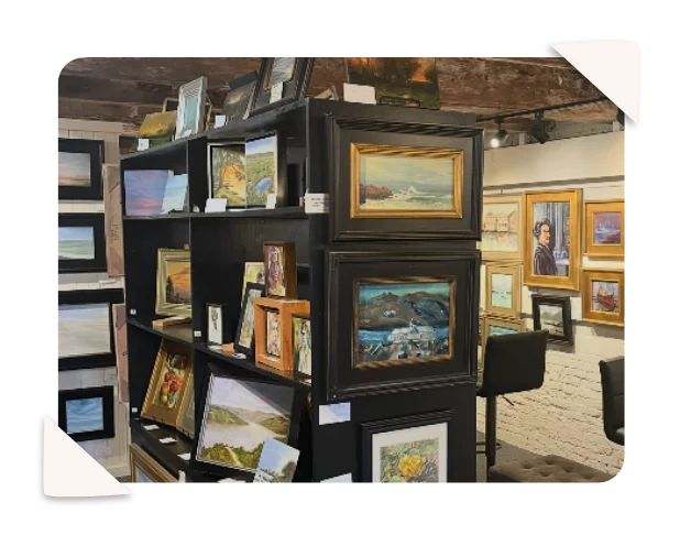 Artwork on display in a Portsmouth gallery