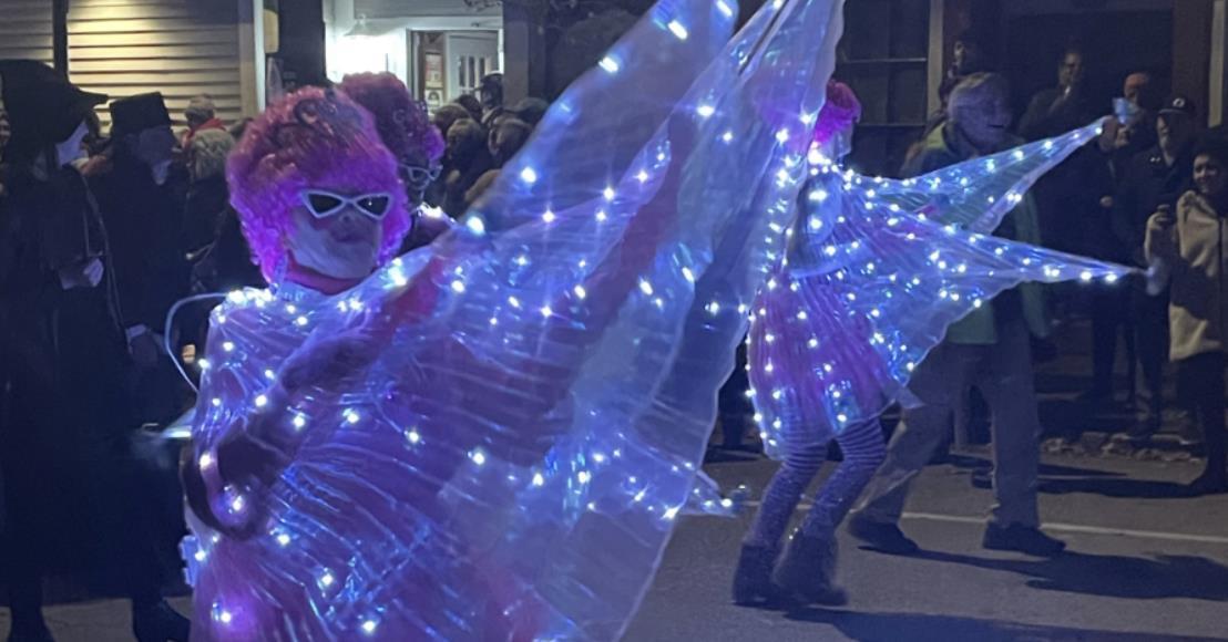 Illuminated costume at the Portsmouth Halloween Parade